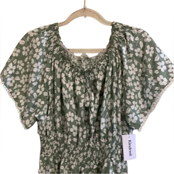 Floral Green Maxi Dress - Picture 11 of 12